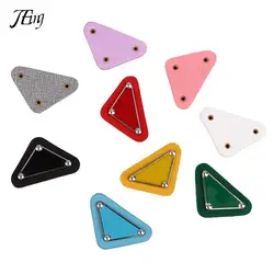 Brand Logo Triangular Sew Patches Muticolor DIY Cutstom Embroidery Stickers Badge On Hat Package