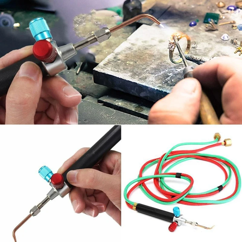 Metal crafts welding acetylene 6300 ° F, equipped with 5 types of welding nozzles for mini oxygen welding gun