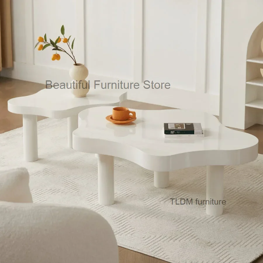 Minimalist White Coffee Tables Nordic Ideas Japanese Small Storage Aesthetic Natural Side Table Makeup Tisch Room Furniture