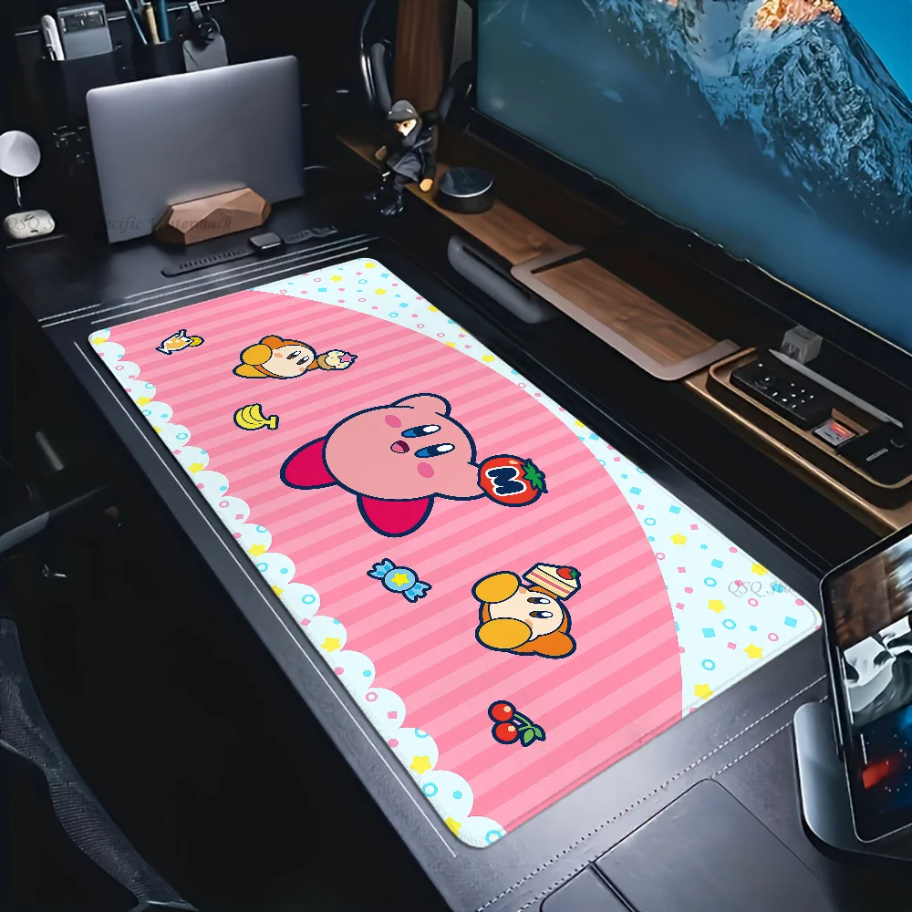 

Cute Cartoon Kirbys Mousepad Mouse Mat Desk Mat With Pad Gaming Accessories Prime Gaming XXL Keyboard Pad Padding Mat