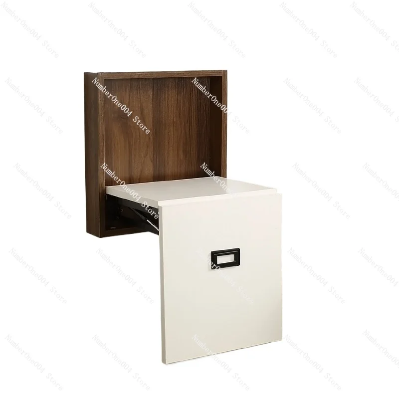 Applicable to invisible folding shoe changing stool wall mounted household doorstep wall folding foyer shoe