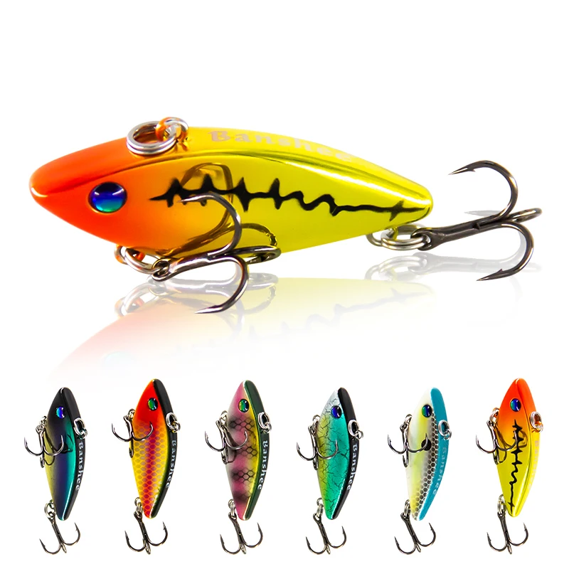 40mm 4.5g Lipless Vib Vibrating Sinking VIB Fishing Lure Rattlin Hard Artificial Vibration Bait Winter Ice Pike Fishing Tackle