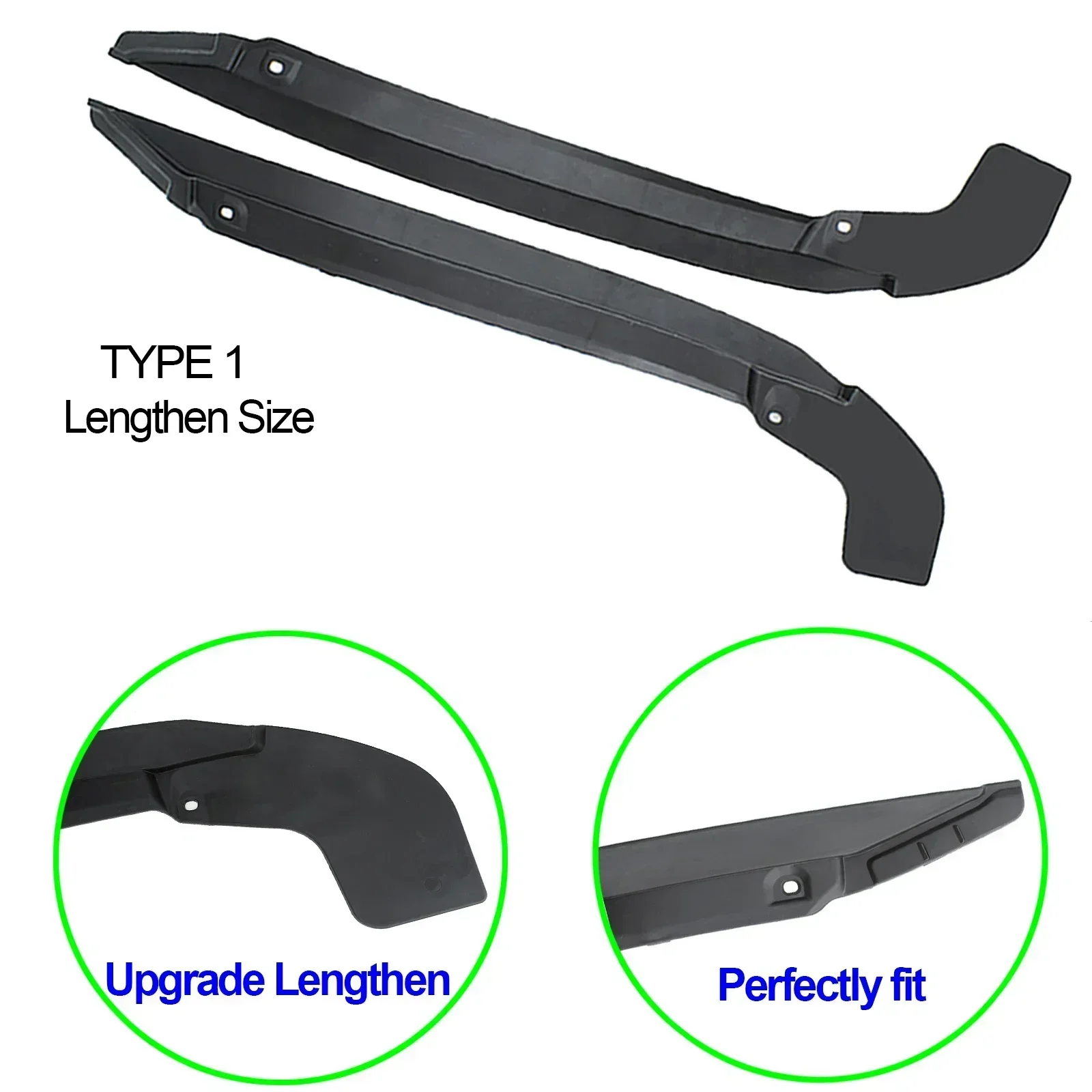 WANWUXIN 2Pc/Set Rear Door Wheel Arch Protector Fender Flares Splash Guards Mud Flaps Body Kit For Toyota Land Cruiser Prado 150