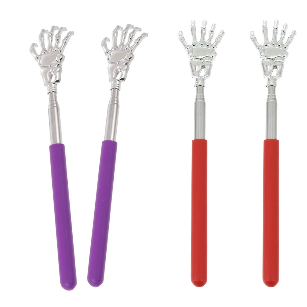 

4pcs Massage Back Scratcher Premium Metal Telescoping Design Itch Relief Retractable Body Scratching Tool Portable Anti-Itch