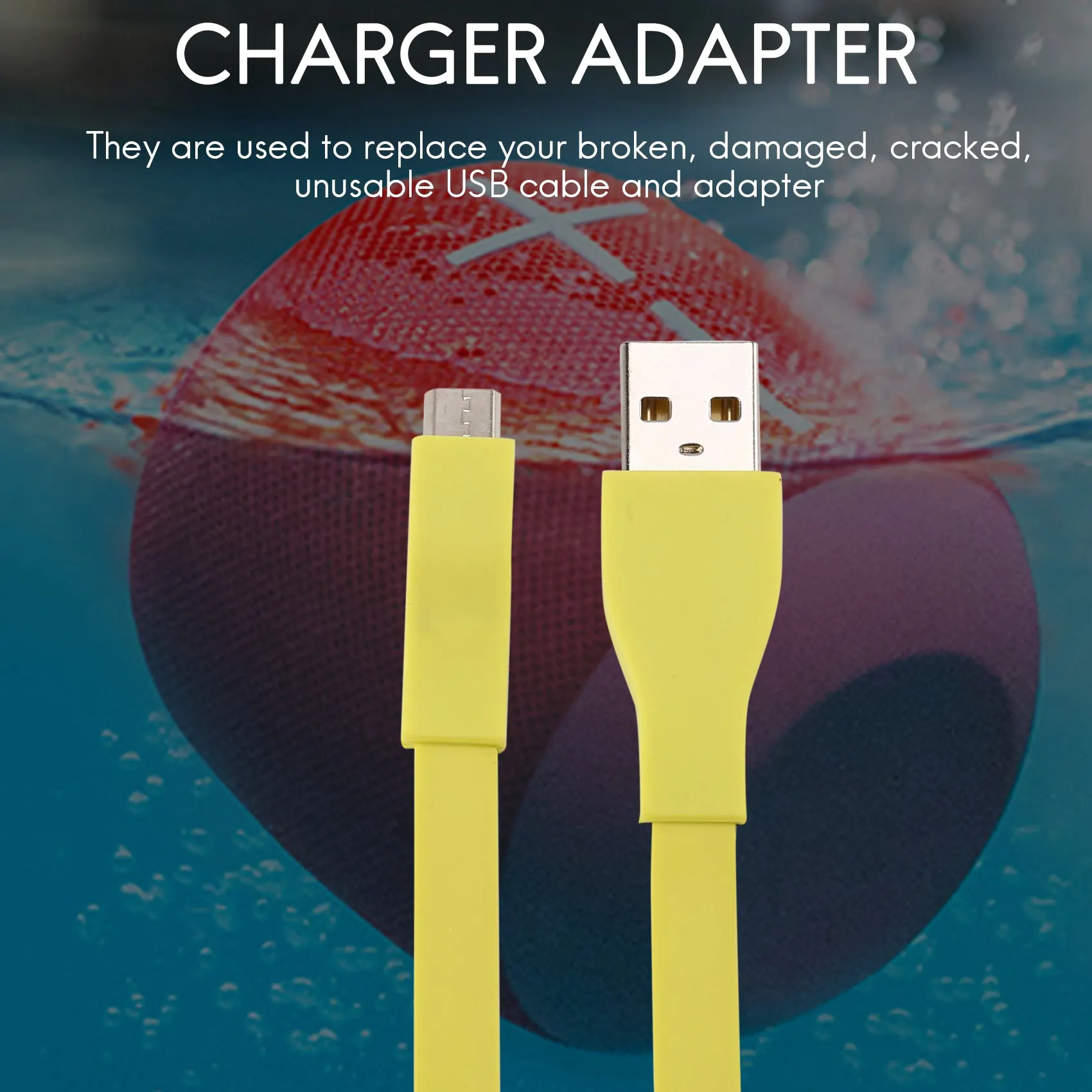 Adaptador de cargador de Cable de carga rápida USB para UE BOOM 2 /UE MEGABOOM /UE /UE ROLL 2 Altavoz Bluetooth