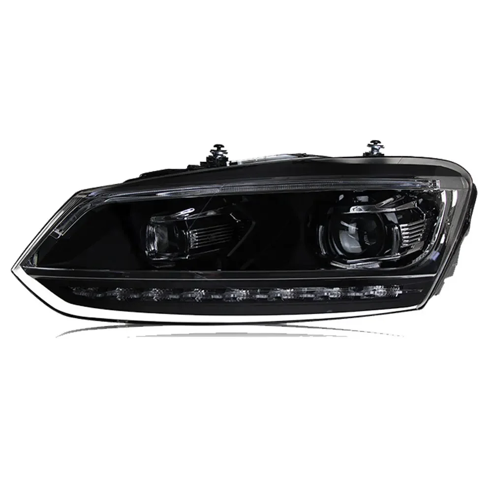 Head Lamp For VW volkswagen Polo 2010-2018 Vento Headlight DRL H7 LED Bi Xenon Bulb Assembly Upgrade Auto Accessories 2PCS
