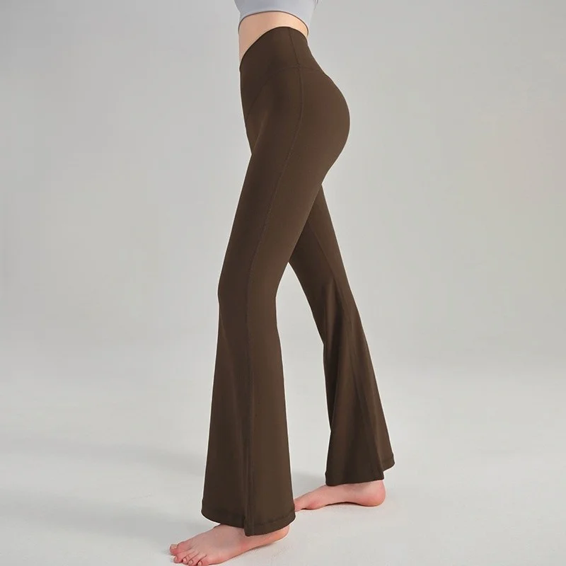 

Yoga Pants Loose Woman Women Free Tightness Designed Gymwear Floor Length Fashion Forward Trim Artistic Regular Low Rise Style