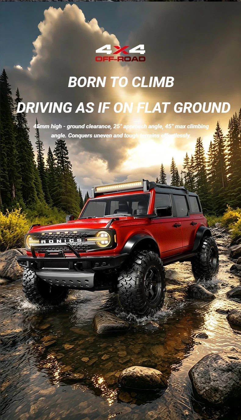 HongXing R22 4WD off-road RC crawler body detail