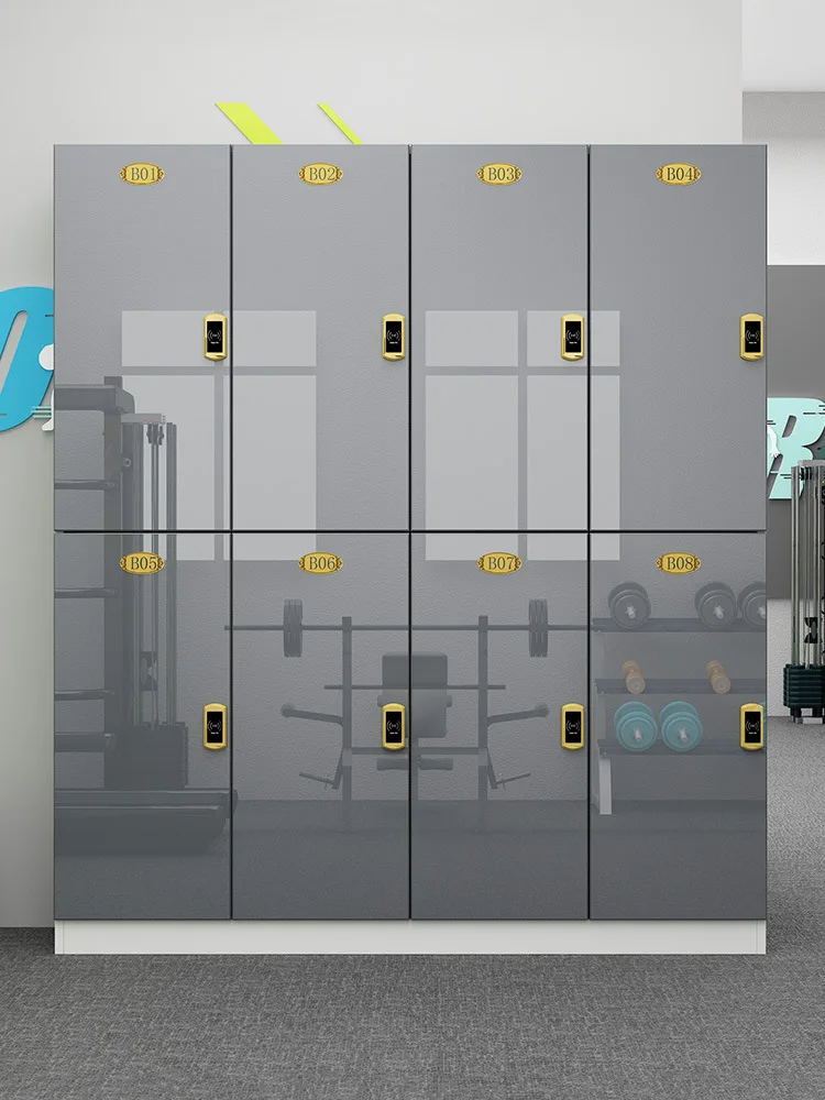 Wooden locker hairdresser barber shop deposit box gym yoga studio staff cabinet smart locker with lock.
