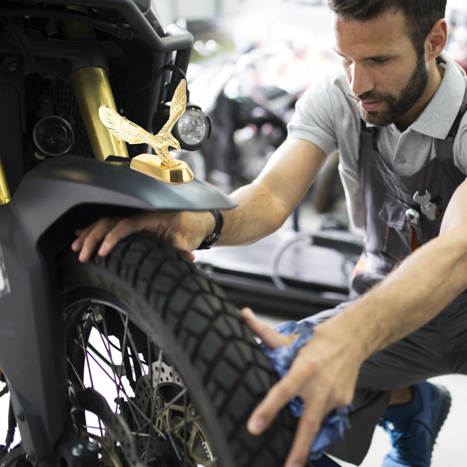 

Переднее крыло, хромированный значок в виде орла для украшения мотоцикла, 3D металлическая эмблема мотоцикла, стильное украшение автомобиля, универсальная посадка