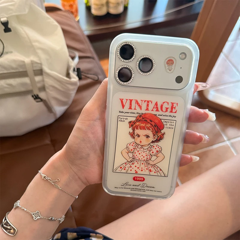 Cute Akimbo Pouting Girl Frosted Phone Case For iPhone 17 Air 16e 16 Pro Max 15 14 Plus 13 12 11 Shockproof Silicone Back Cover
