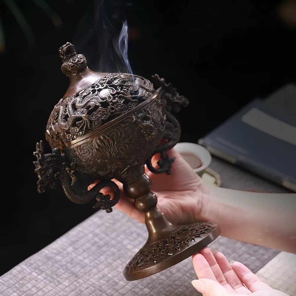 Scented incense burner - Chinese style high-end incense burner recommended gift friends beautiful and high-end decorative item 6
