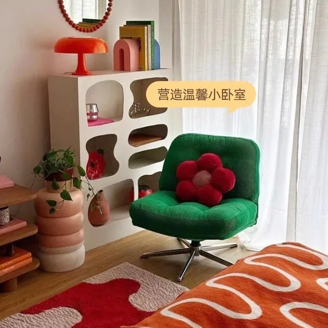 Leisure chair Solid color Thickened office chair Home study Simple sofa chair