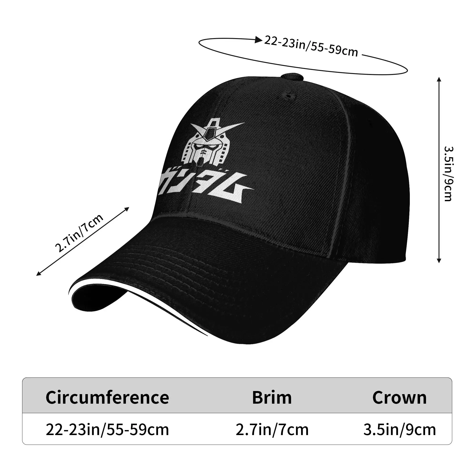 Gundam Baseball Cap  y2k Funny Hip Hop Hats Spring Female Male Kpop Rock Snapback Cap