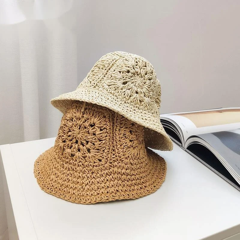 2024 Children's Straw Hat Summer Trendy Style for Boys and Girls Going Out for Sports Sunshade Hat Fresh Sunscreen Straw