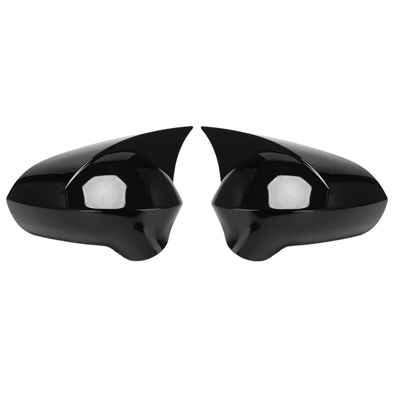 Car Mirror Cover Caps for Seat LEON 1P IBIZA 6J EXEO 3R 2008-2017 Side Rear View External Part(Black)