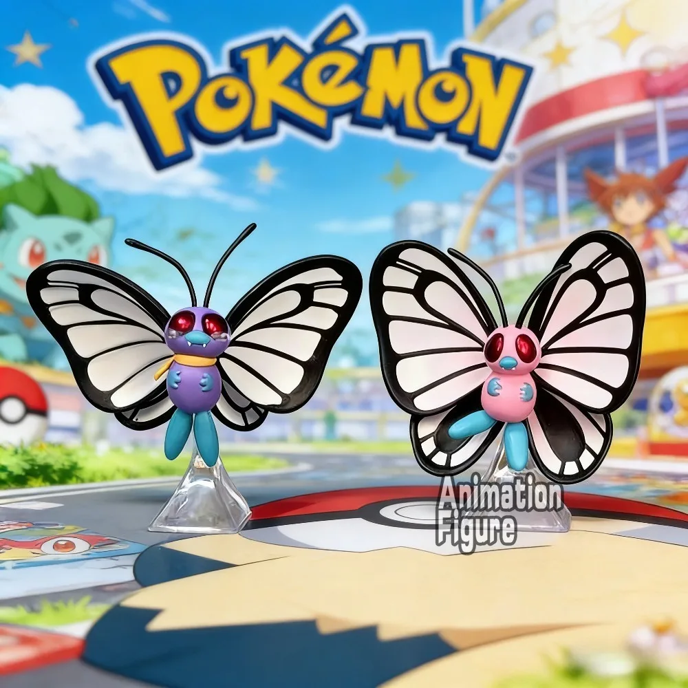 6.5cm/2.56in Anime Pokemon Figure Butterfree Action Figures Pvc Collection Model Toys for Children Gifts