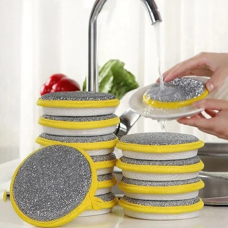 

Dishwashing Sponge Reusable Washable Sponges Double Side Magic Sponge To Wash Dishes Useful Things for Kitchen Clean Tools