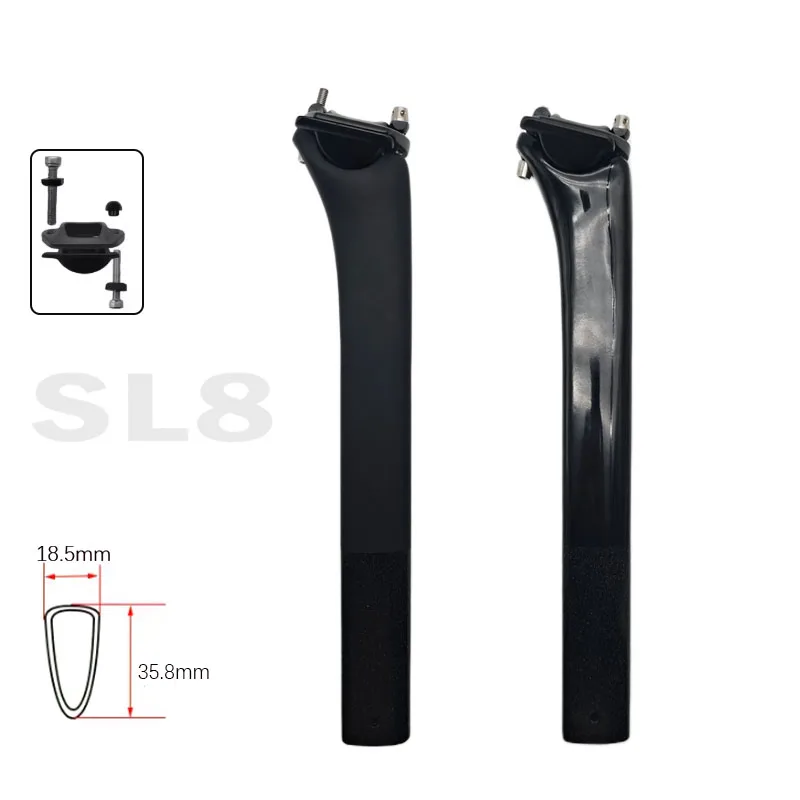 

SL8 Ultralight Road Bike Seatpost 300mm FACT Carbon Fiber Aerodynamic Design Weighing Just 162g for Enhanced Cycling Performance