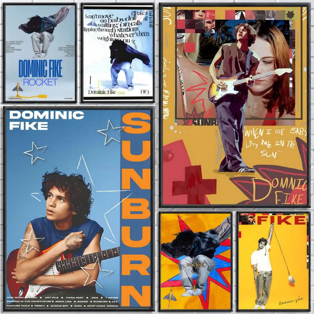 Singer Dominic Fike Poster Self-adhesive Art Waterproof Paper Sticker Coffee House Bar Room Wall Decor