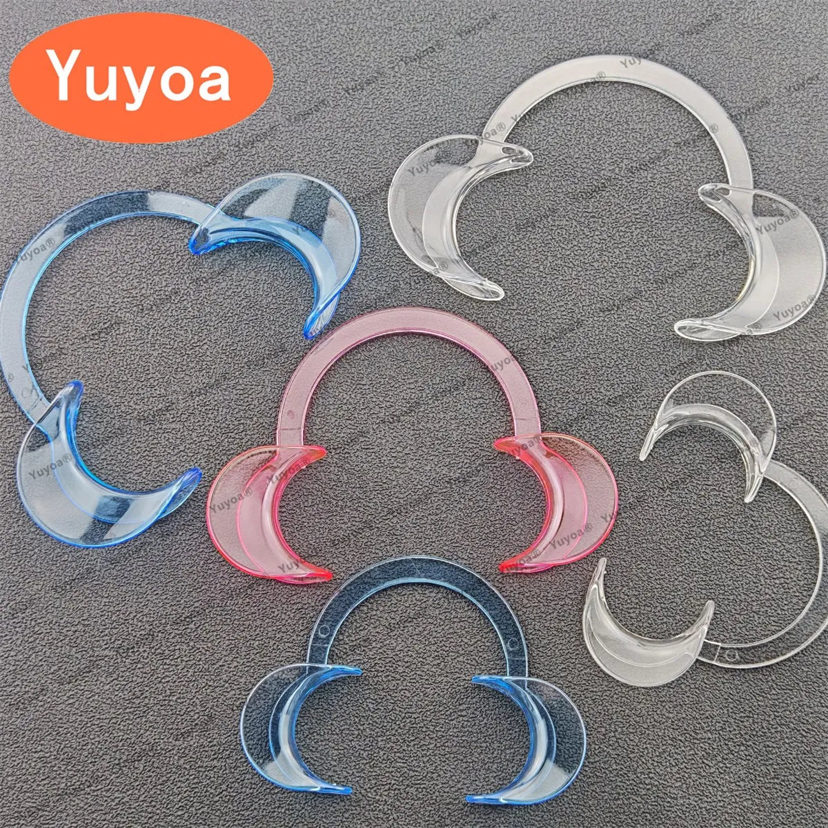 

100Pcs Dental Mouth Opener C Shape Plastic Lip Cheek Retractors Intraoral Cheek Lip Opener Orthodontic Dentistry Tool