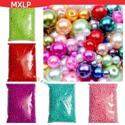 500 Gram 3mm-12mm Round Beads 2 Holes Pearl For Craft Decorations Women Diy Clothes Jewelry Sew On Beads Accessories