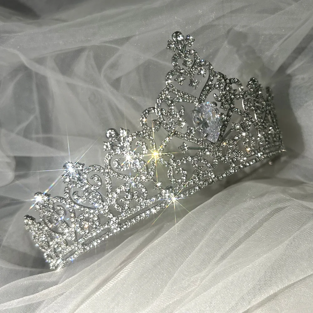 CC التيجان والتيجان اكسسوارات الزفاف النساء Hairwear الزفاف Headbands المشاركة الشعر الحلي قطرة الماء شكل تاج HS27