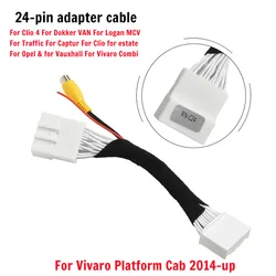 Reverse Camera Video Wire Cable Plug Adapter Fit For Toyota Kluger-RAV4 24 Pins Plug Original Harness Reverse Camera Accessories