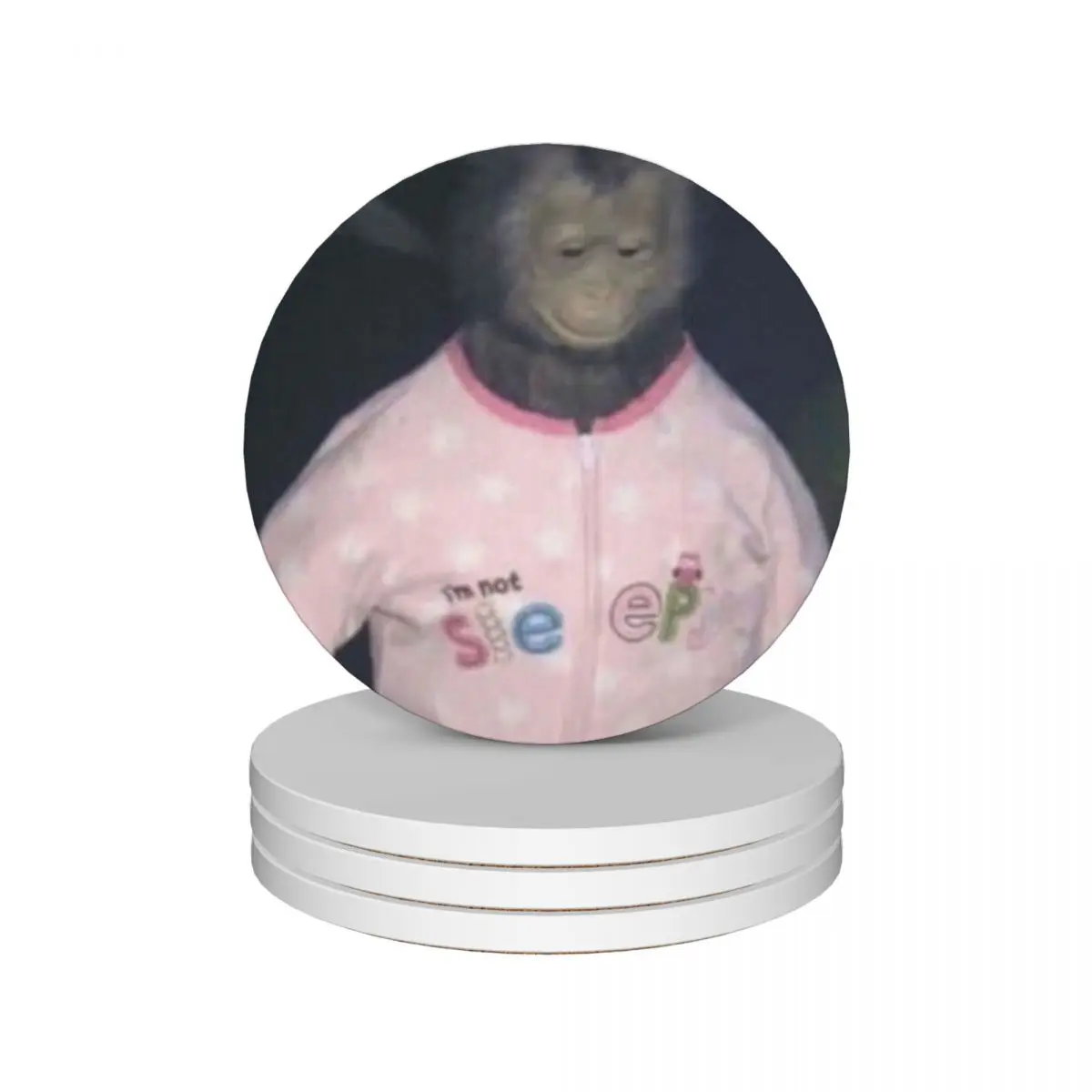 

I'm not sleepy monkey Ceramic Coasters (Set of 4) slate personalize Coasters