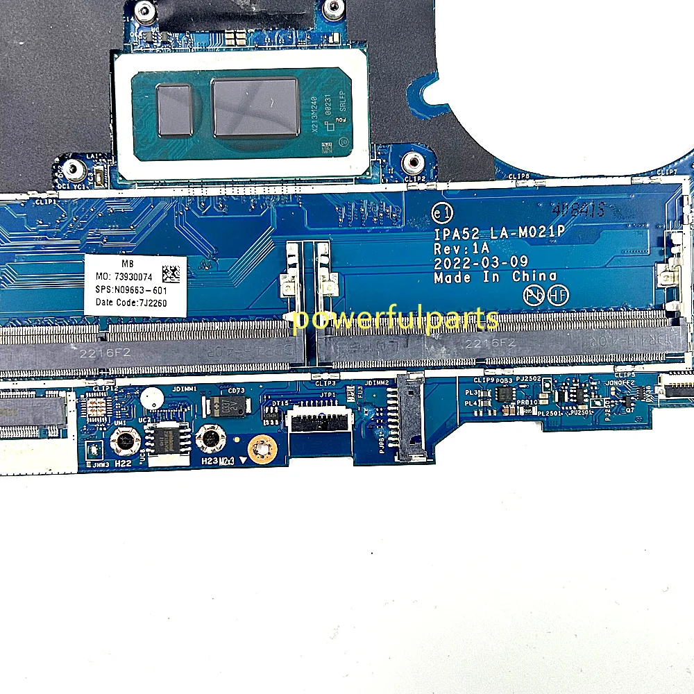 For HP Envy x360 15-EW 15T-EW Motherboard N09663-601 N09661-601 IPA52 LA-M021P IPA58 LA-M141P i5 i7 Cpu On-Board Working Good