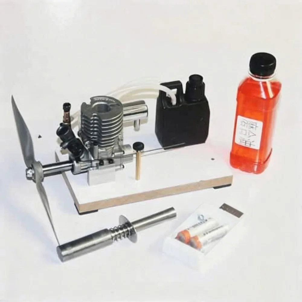 15 Level Mini Methanol Engine Model Aircraft Engine DIY Assembly Startable With Fuel Tank Exhaust Propeller Science Educational