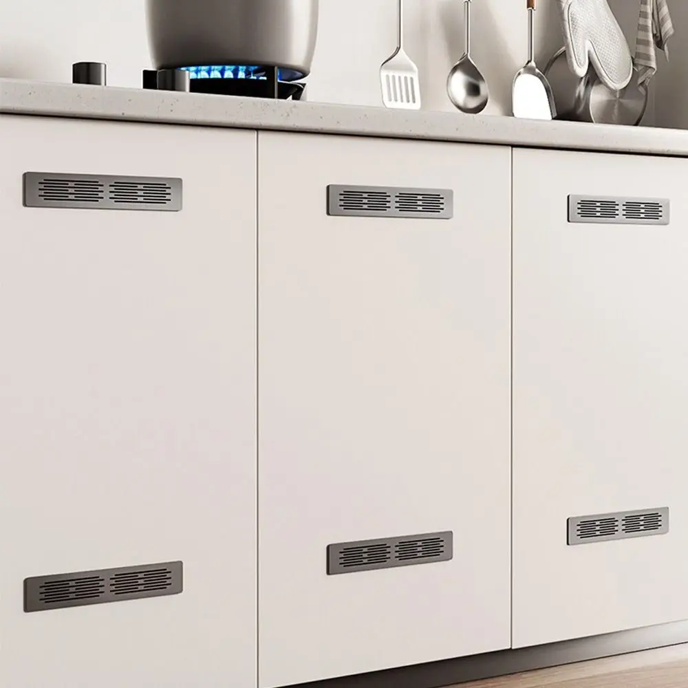 

Алюминиевый сплав/пластик, крышка дыхательного отверстия для шкафа, прямоугольная дышащая сетка, декор вентиляционного отверстия для шкафа, ширина 30 мм