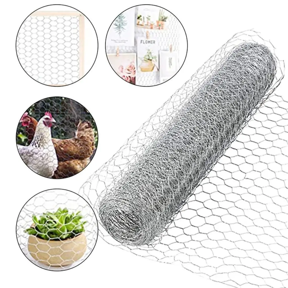 Galvanized Hexagonal Mesh DIY Wire Mesh Chicken Rabbit Cage Breeding Mesh Wedding Background Decoration Soft Edge Fine Wire Mesh