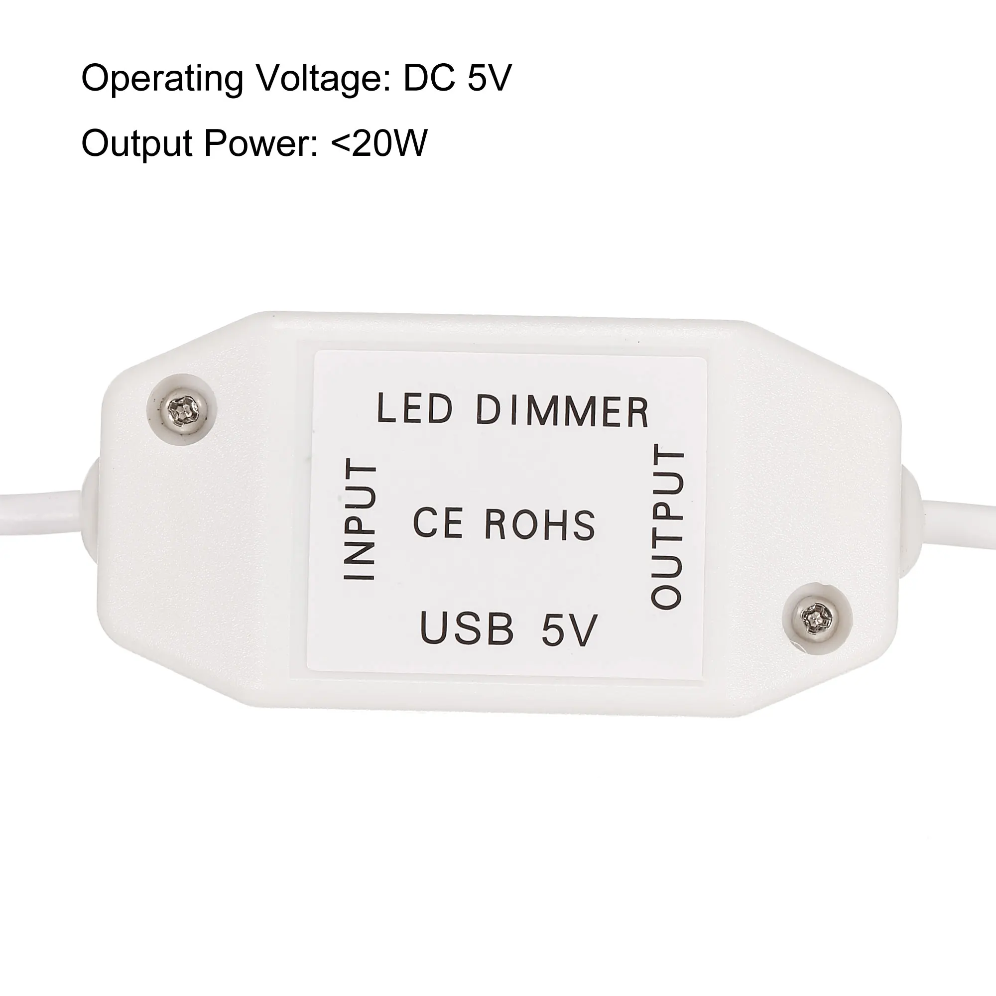 2Pcs LED Strip Dimmer Switch Brightness Adjust Controller 5V DC USB Female to Male Extension Cord with Rotary Switch Controller