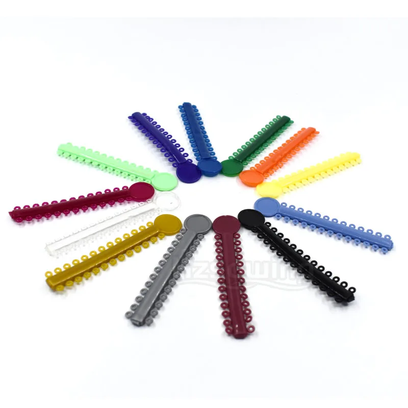 Elastic Ties Orthodontic Materials Ligatures Braces Ligature Ties Bands for Brackets Braces