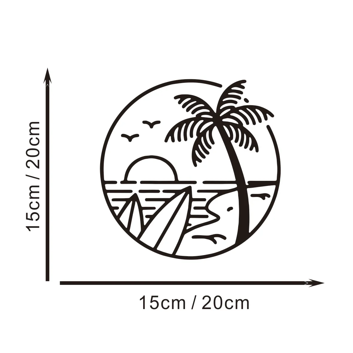 

Surf Beach Sunset Vinyl Decals - Waterproof Racing Stickers for Car Styling & Decoration