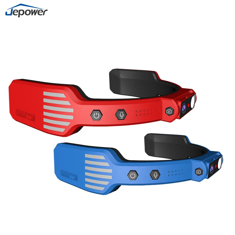 Smart Headband Customizable 4G HD 1080P Smart Video Hard Hat Real-time Intercom Outdoor Building Security Safety Helmets