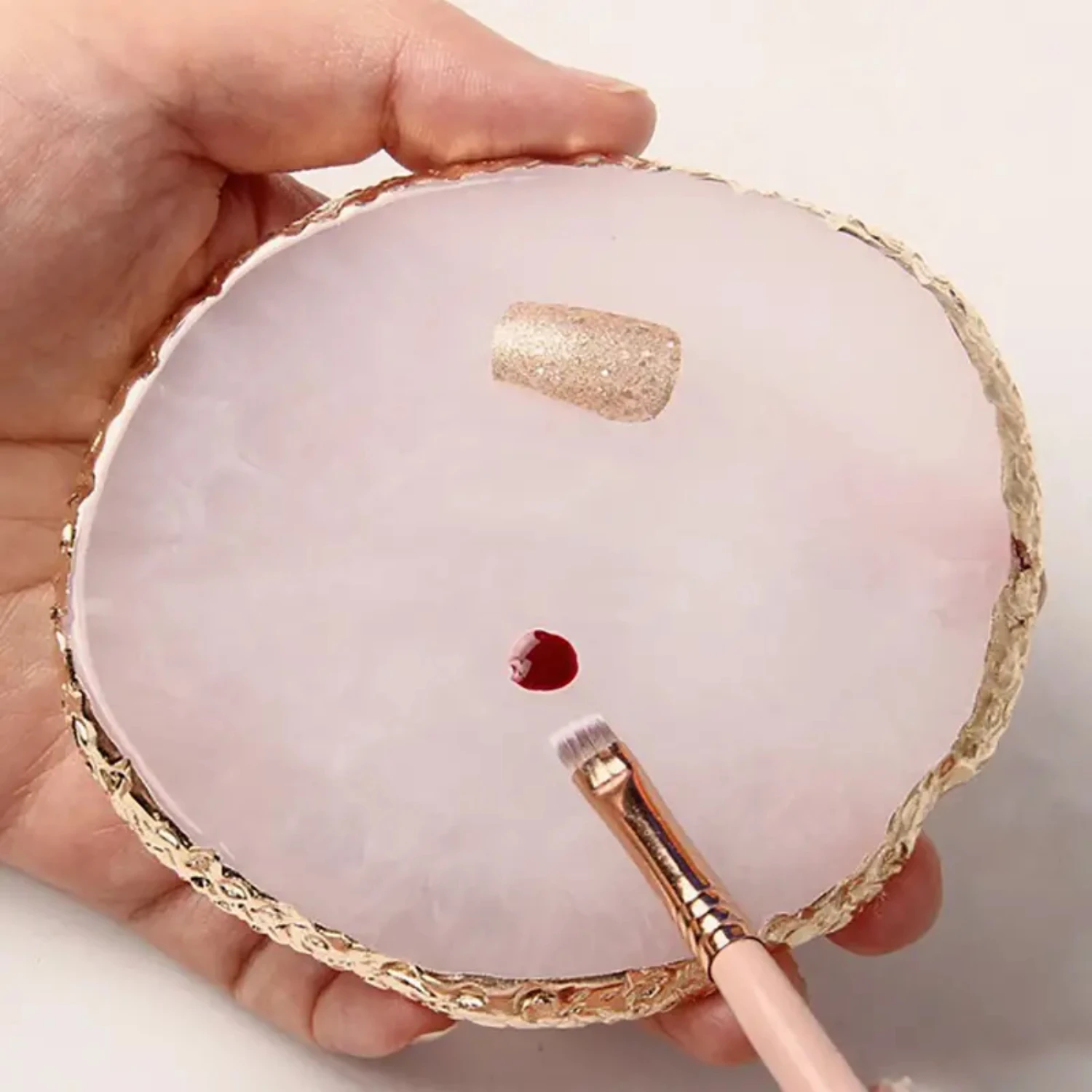 Paleta de Arte de uñas con soporte de esmalte de Gel conveniente y elegante, herramienta de maquillaje versátil y elegante para una aplicación sin esfuerzo, Ideal