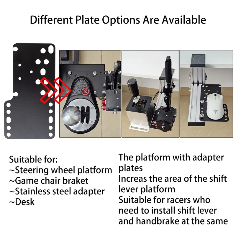 Adapter hamulca ręcznego USB Wspornik dźwigni zmiany biegów SIM Racing Game Plate dla Logitech G25 G27 G29 G923 Thrustmaster T300RS/GT T500