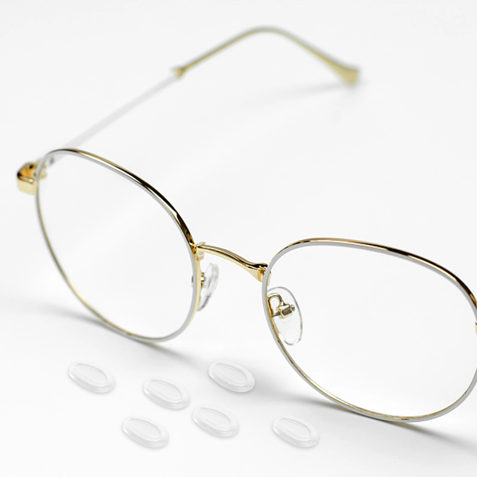 10 Pairs Hollow Nose Pads for Eyeglasses Frames Insertable Nose Pieces Glasses Treasure Pad Replacement
