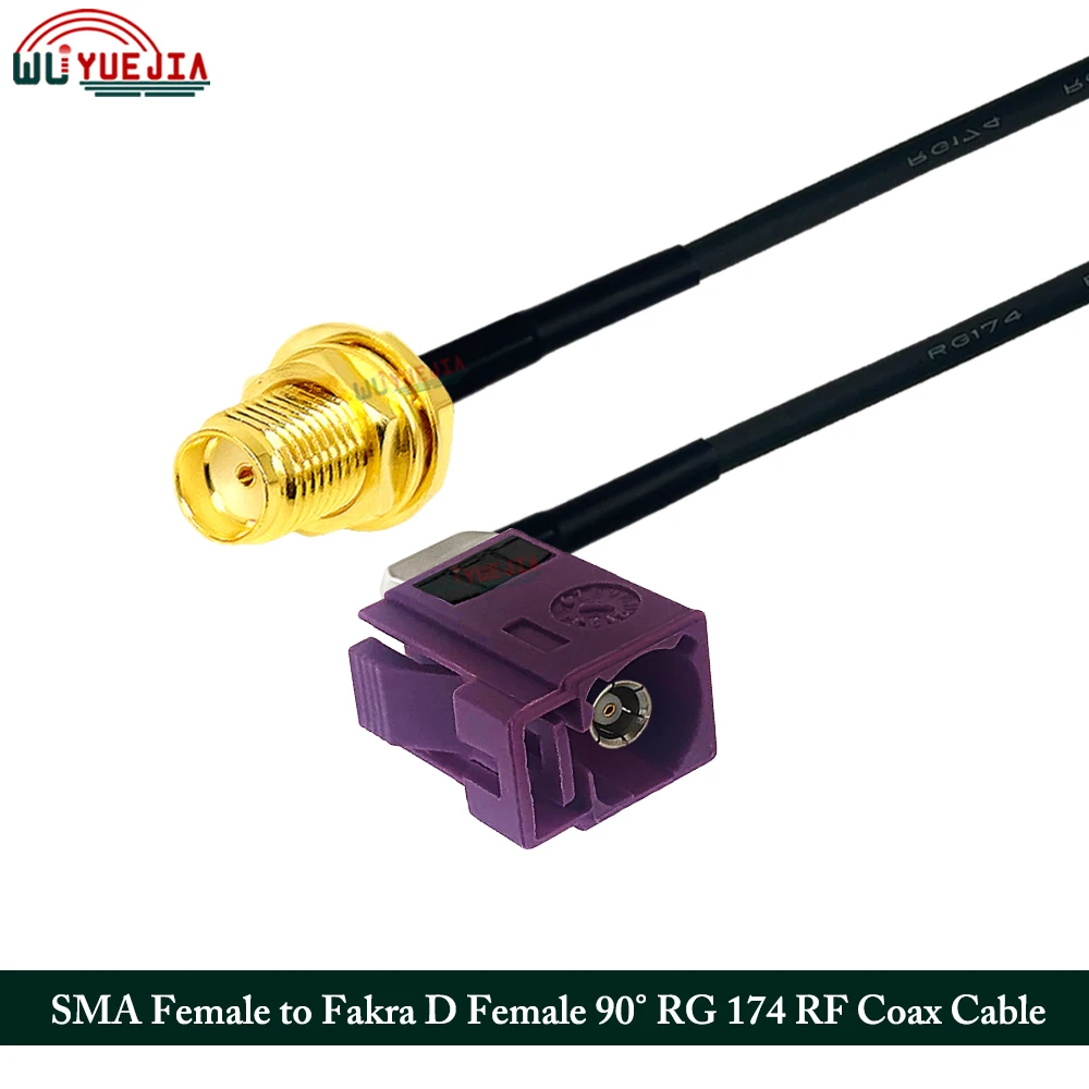 RG-174 كابل SMA أنثى إلى فقرا ABCDEFGHIKZ أنثى جاك الزاوية اليمنى موصل RF كابل محوري هوائي تمديد البلوز ضفيرة