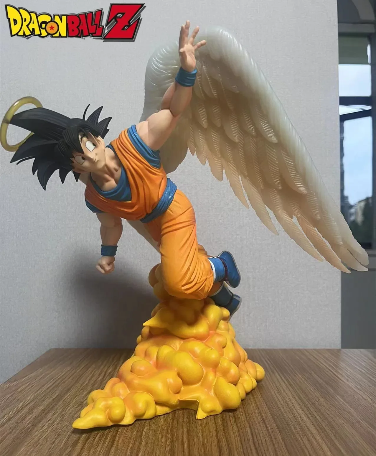 

Dragon Ball Z Angel Wing Son Goku Anime Figure Pvc 28cm Gk Action Figurine Room Collection Ornament Model Statue Doll Toys Gift