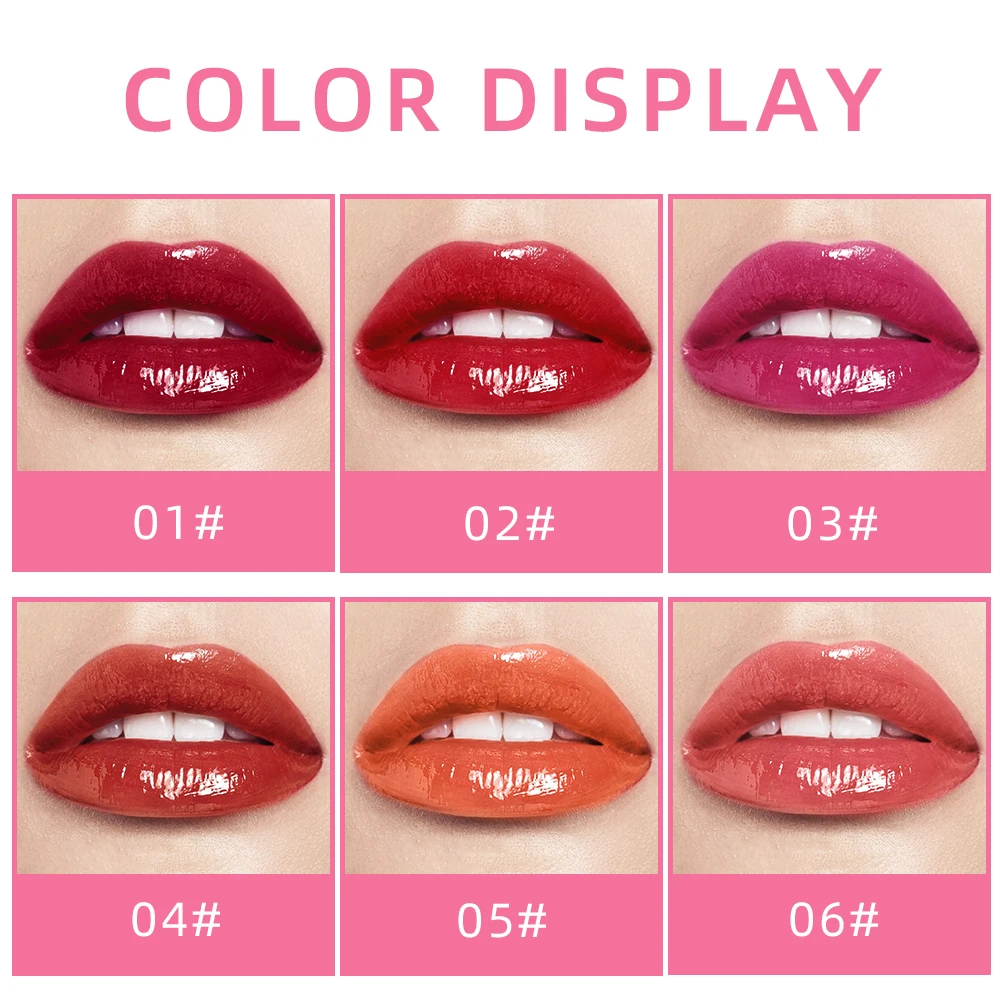 QIBEST Mirror Water Lip Gloss Makeup Velvet Waterproof Moisturizing Long Lasting Lip Tint Lipstick Cosmetic Beauty Lipgloss