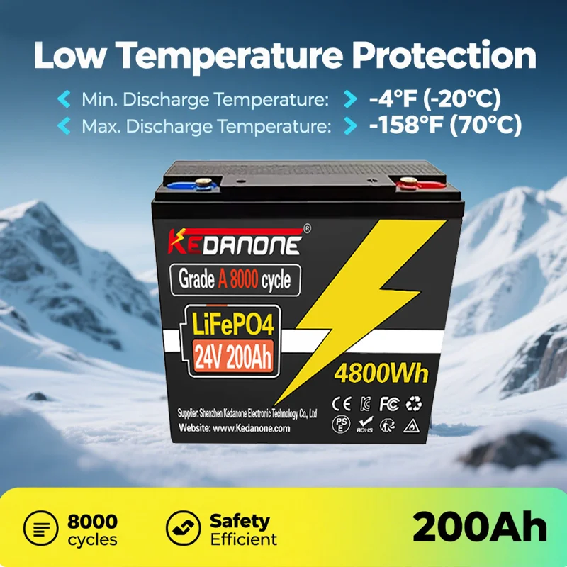

32700 24V LiFePO4 Battery Built-in BMS RV Rechargeable Lithium Iron Phosphate Solar Power System RV House Trolling Motor