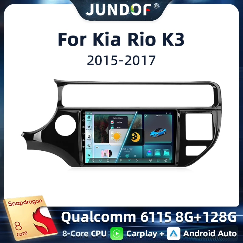 

9 Inch 2 Din QLED Car Radio for Kia K3 Rio 2015 - 2017 Carplay Autoradio Stereo Multimedia Player Android Auto Navi GPS DSP 4G
