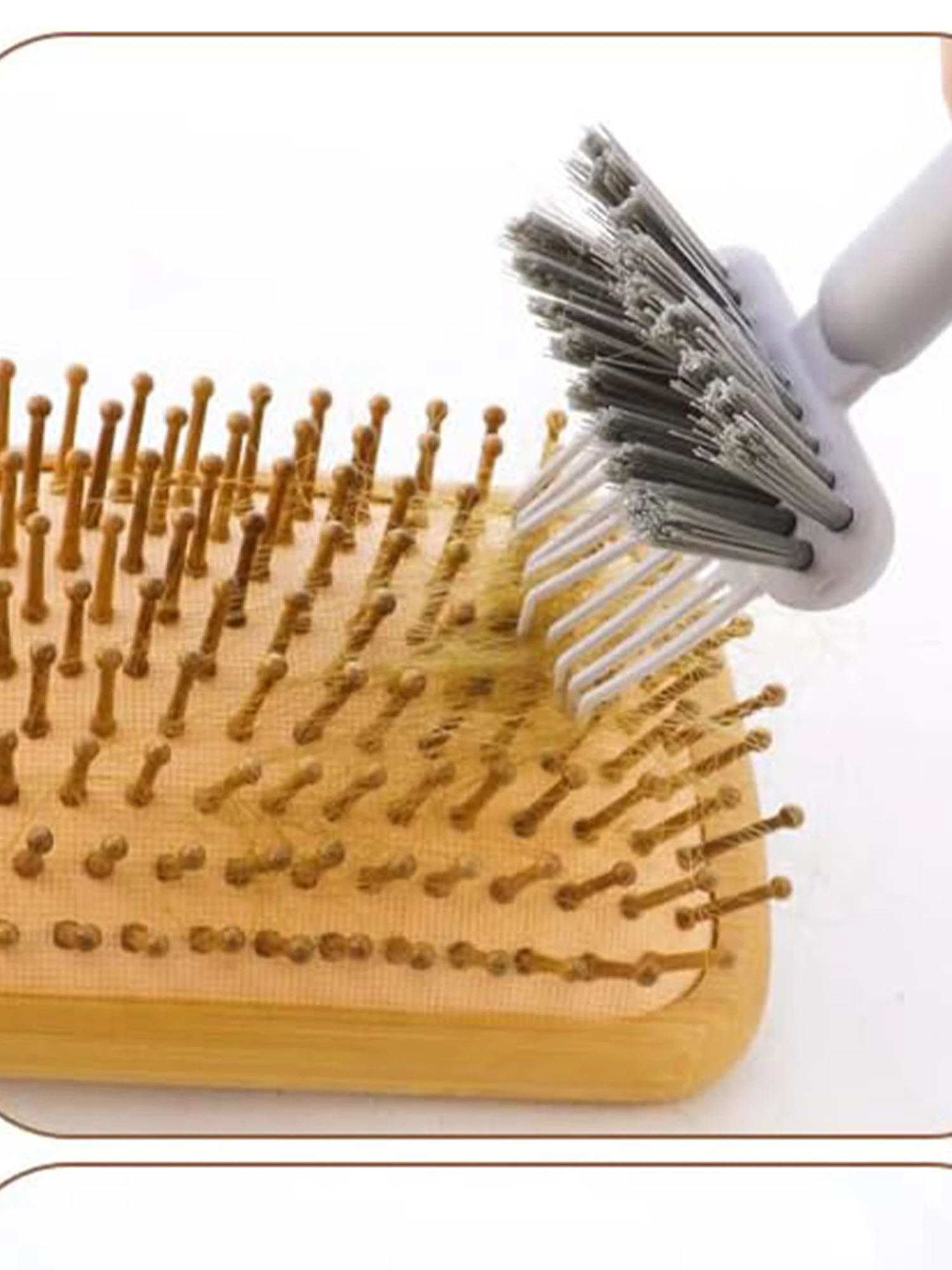 1/2 Stuks Haarborstel Schoonmaken Tool 2-In-1 Kam Reinigingsborstel Kam Cleaner Brush Mini Remover Verwijderen Stof Schoonmaken Levert - afbeelding 2