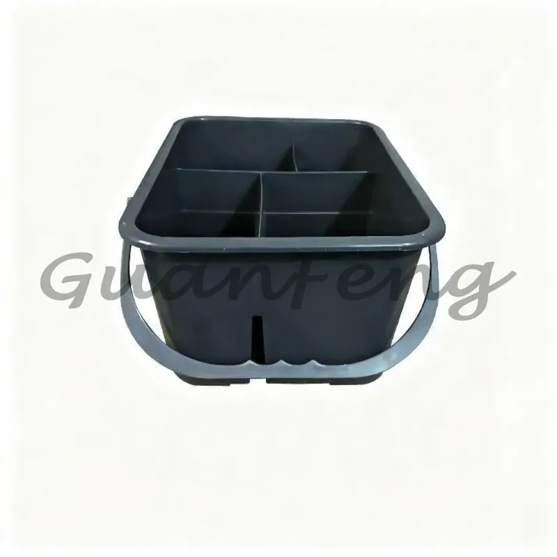 4 Compartment Handheld Cleaning Caddy, Bathroom Storage Box & Portable Cleaning Basket for Household