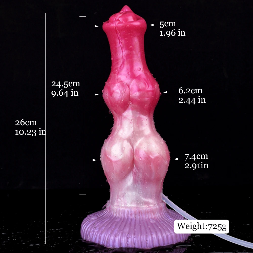 NNSX Large Dog Knot Ejacultion Dildo With Sucker Spray Liquid Function Silicone Squirting Penis Anal Buttplug Sex Toys For Women