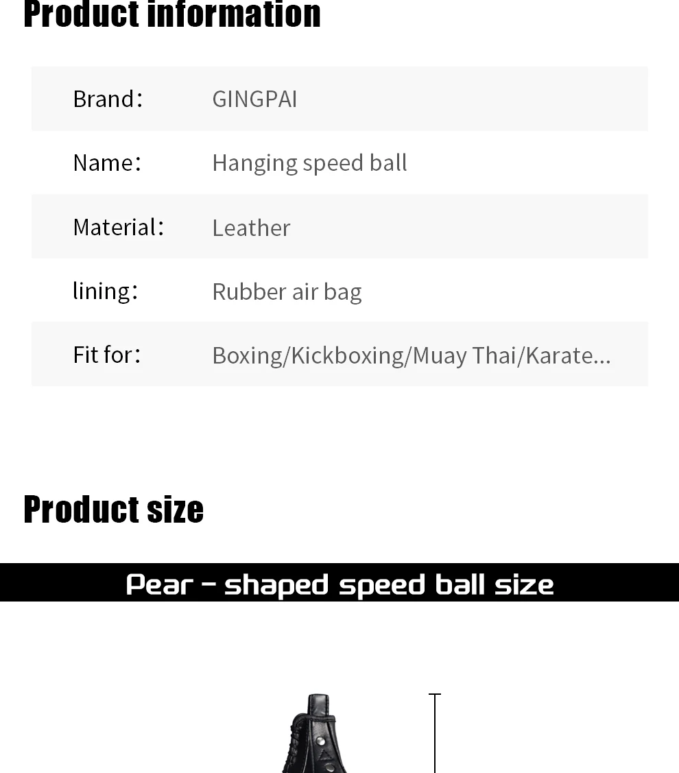 Hohe Qualität Kampf Boxen Training Boxsack Fitness Muay Thai Reaktion Geschwindigkeit Ball Birne Aufblasbare Boxsack Ausrüstung – Detail 5