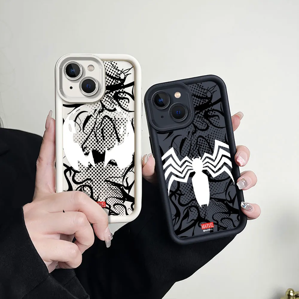 Marvel Spider-Man Venom Web Eyes Case For Realme 12 11 8 8I 7I 5 C67 C55 C53 C35 C33 C31 C30 C21 C21Y GT NEO 3 5 Pro Plus Cover